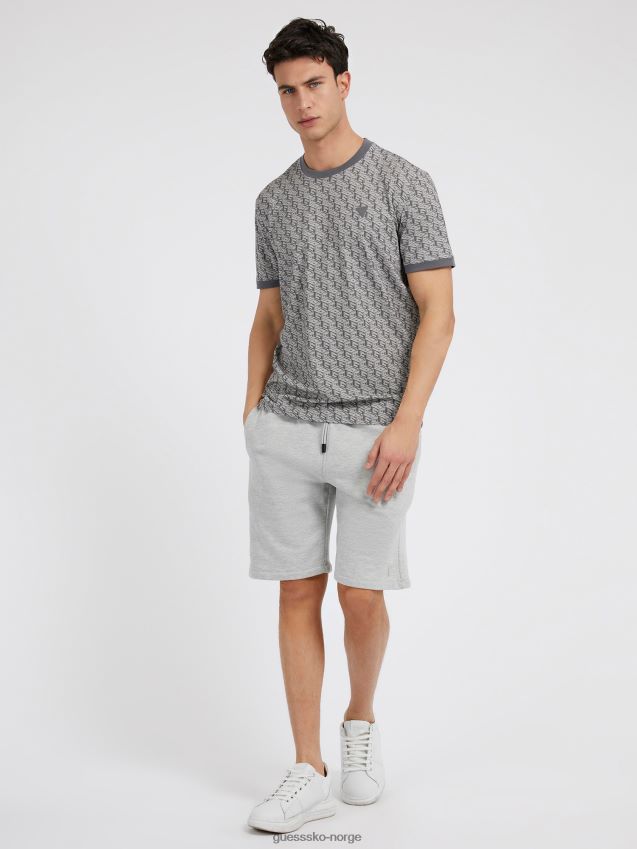 Guess grå all over g cube logo t-skjorte grå menn F0LJ80800