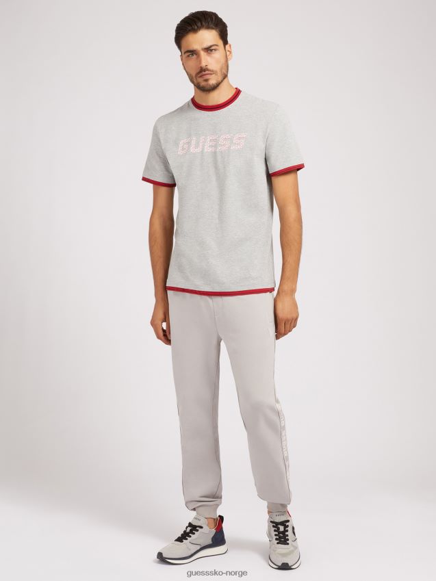 Guess grå multi front logo t-skjorte grå multi menn F0LJ80196