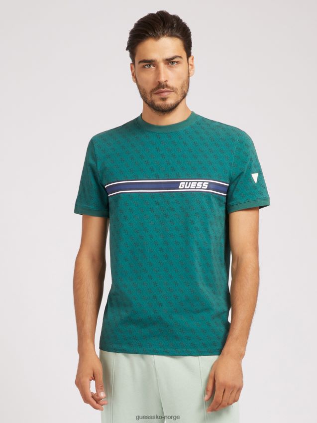 Guess grønn over hele logo-t-skjorte grønn menn F0LJ80444