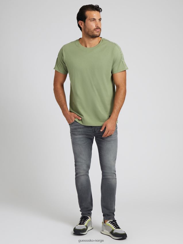 Guess grønn t-skjorte med logotape grønn menn F0LJ8060