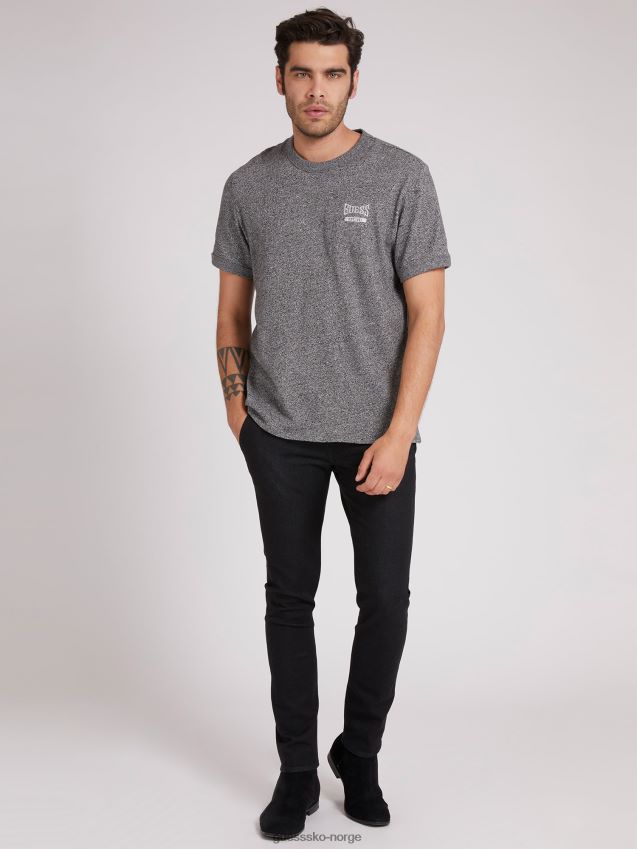 Guess grå t-skjorte med logo foran grå menn F0LJ801266