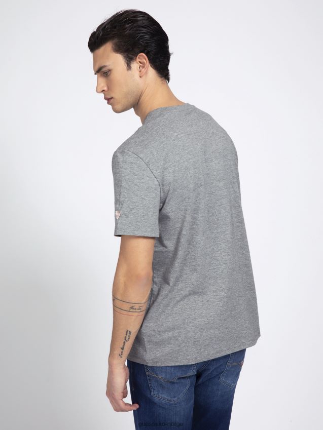 Guess grå trekantet logo t-skjorte grå menn F0LJ801156