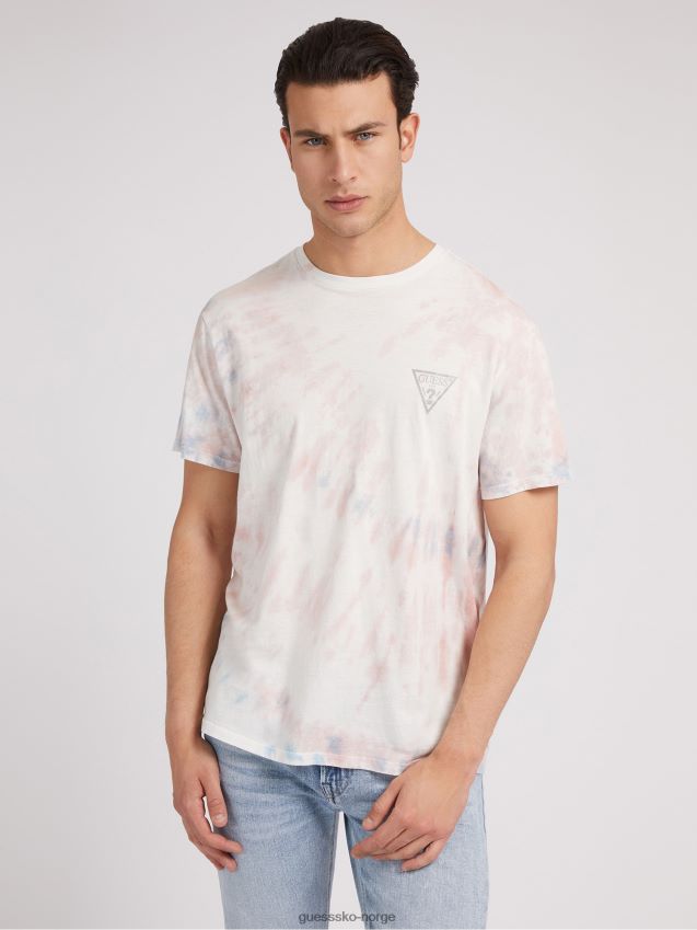 Guess hvit multi tie-dye t-skjorte hvit multi menn F0LJ80307