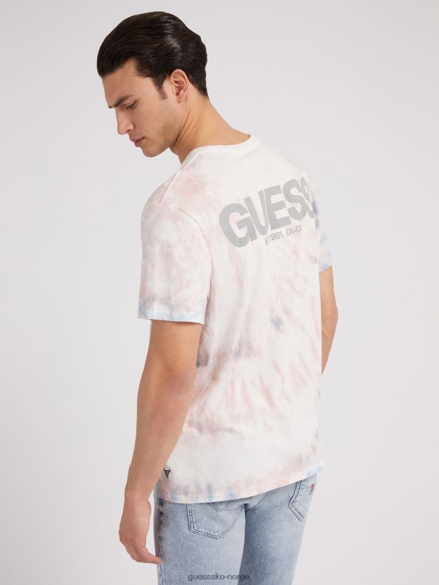 Guess hvit multi tie-dye t-skjorte hvit multi menn F0LJ80307