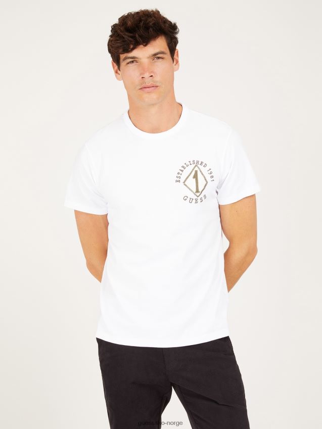 Guess hvit t-skjorte hvit menn F0LJ801073