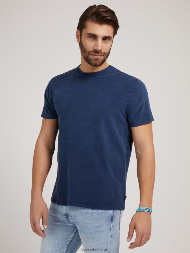 Guess hvit t-skjorte med flere rund hals hvit multi menn F0LJ80322