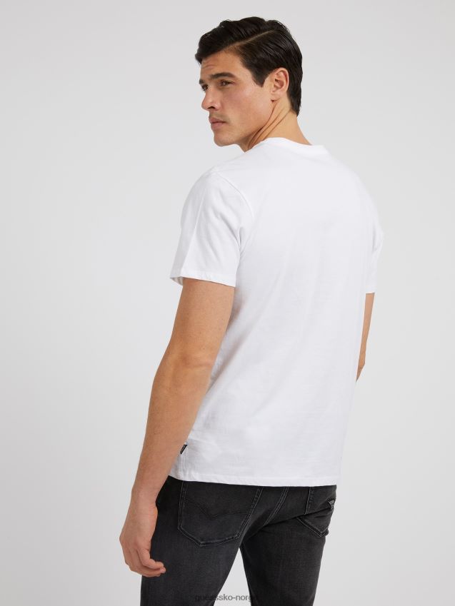 Guess hvit t-skjorte med folielogo hvit menn F0LJ80681