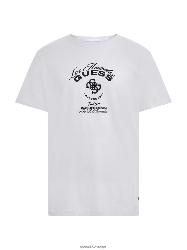 Guess hvit t-skjorte med folielogo hvit menn F0LJ80681