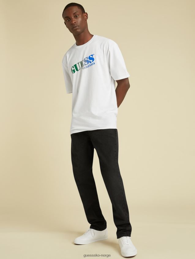Guess hvit t-skjorte med logo foran hvit menn F0LJ801191