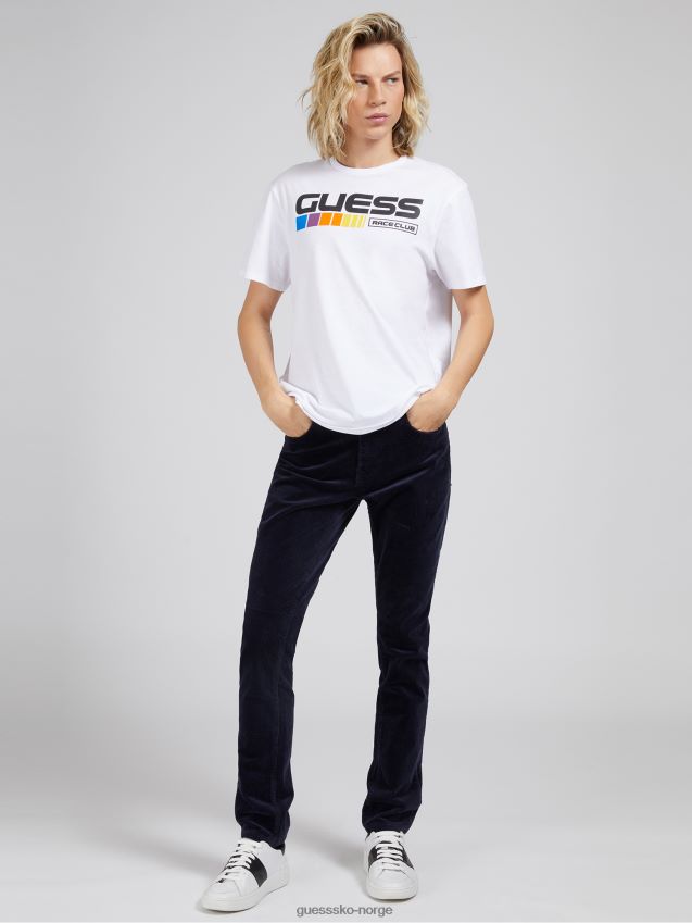 Guess hvit t-skjorte med logo foran hvit menn F0LJ801517