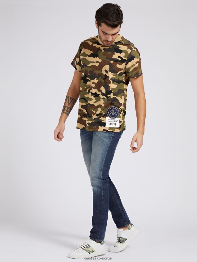 Guess kamuflasje t-skjorte med kamuflasjetrykk kamuflere menn F0LJ801374