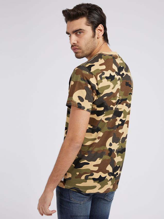 Guess kamuflasje t-skjorte med kamuflasjetrykk kamuflere menn F0LJ801374