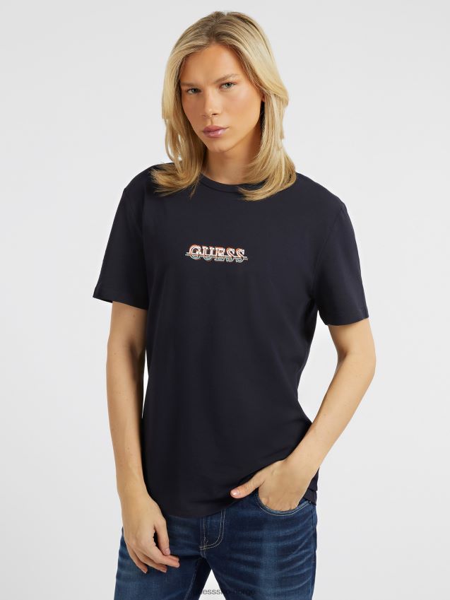 Guess liten logo t-skjorte blå blå menn F0LJ80806