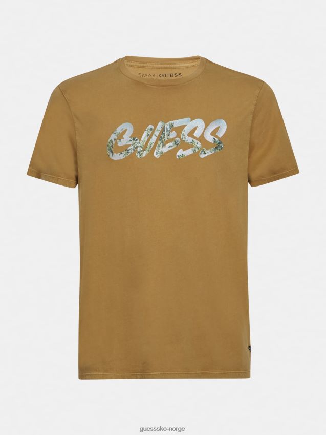 Guess logo foran t-skjorte gul gul menn F0LJ801204