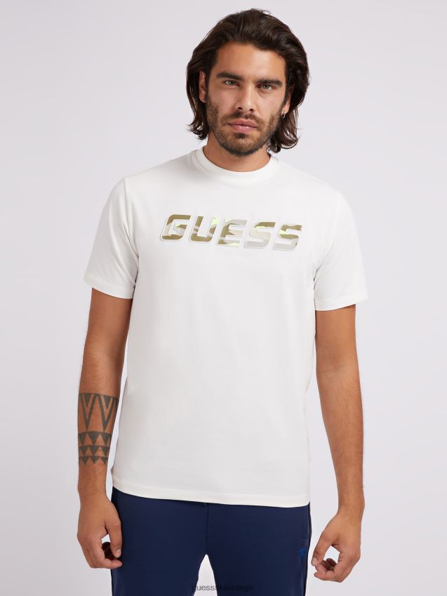 Guess ny hvit t-skjorte med logo foran hvit menn F0LJ80328