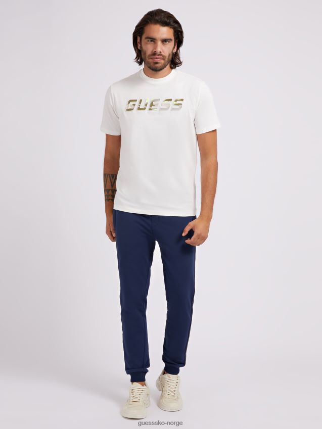 Guess ny hvit t-skjorte med logo foran hvit menn F0LJ80328