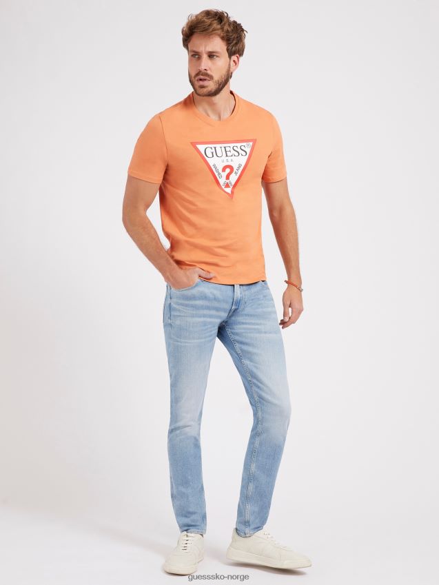 Guess oransje trekant logo t-skjorte oransje menn F0LJ80360