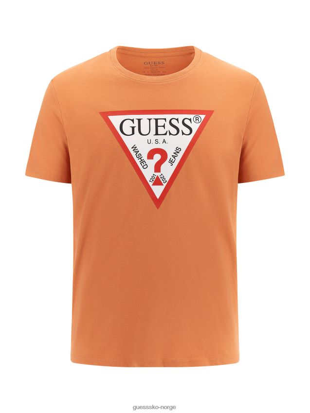 Guess oransje trekant logo t-skjorte oransje menn F0LJ80360