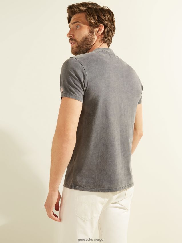 Guess sølv t-skjorte frontlomme sølv menn F0LJ801015