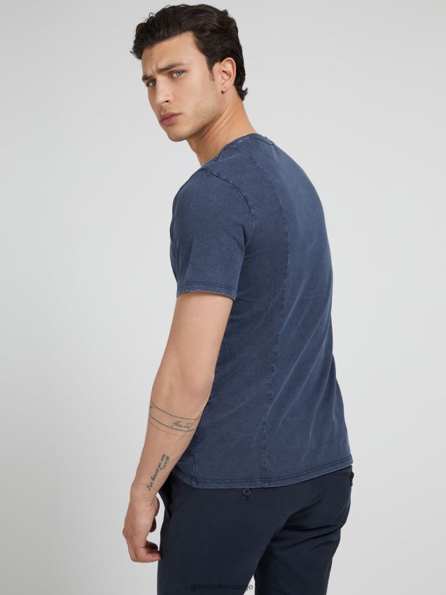 Guess sidelogo t-skjorte blå blå menn F0LJ801462