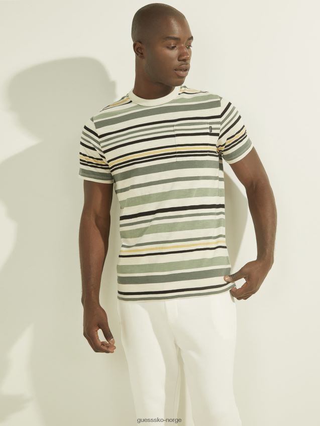 Guess stripe motiv t-skjorte grønn multi grønn multi menn F0LJ801122