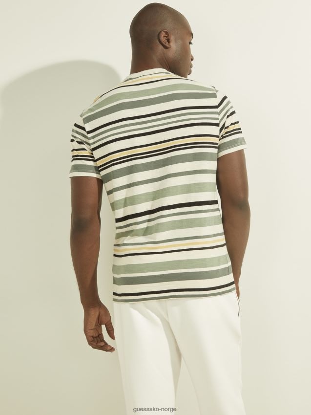 Guess stripe motiv t-skjorte grønn multi grønn multi menn F0LJ801122