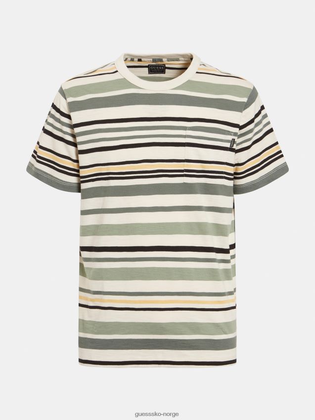 Guess stripe motiv t-skjorte grønn multi grønn multi menn F0LJ801122