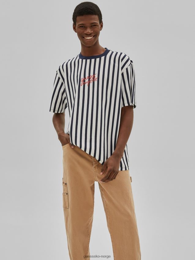 Guess stripete t-skjorte blå multi blå multi menn F0LJ801164