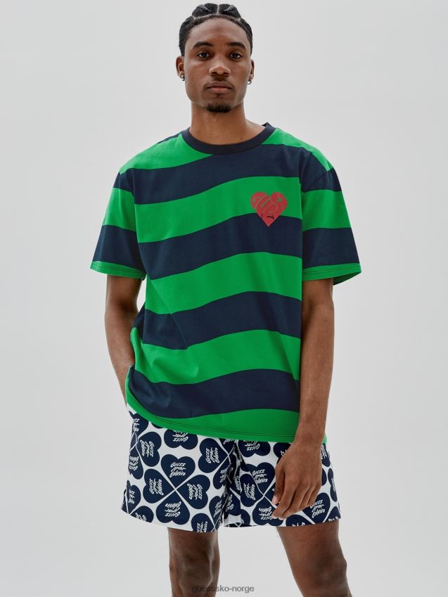 Guess stripete t-skjorte grønn multi grønn multi menn F0LJ80121