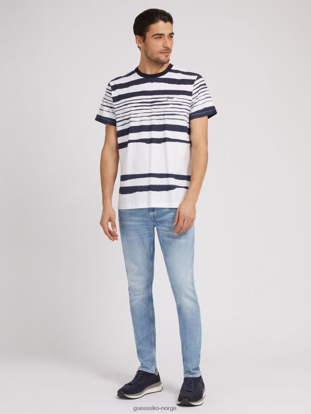Guess stripete t-skjorte hvit multi hvit multi menn F0LJ8057
