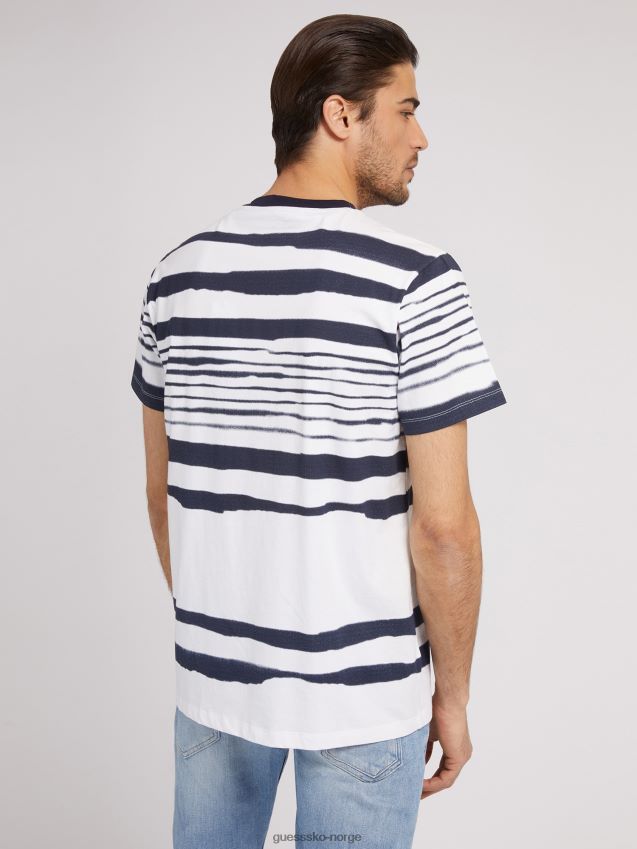 Guess stripete t-skjorte hvit multi hvit multi menn F0LJ8057