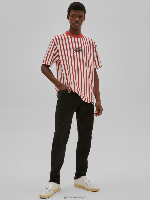 Guess stripete t-skjorte rød multi rød multi menn F0LJ801088