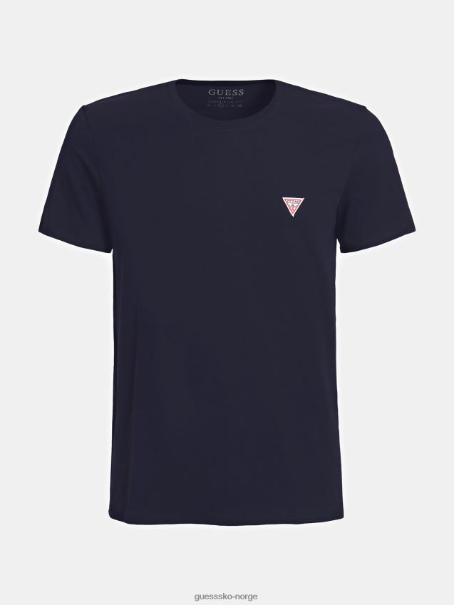 Guess super slim fit t-skjorte blå multi blå multi menn F0LJ80867