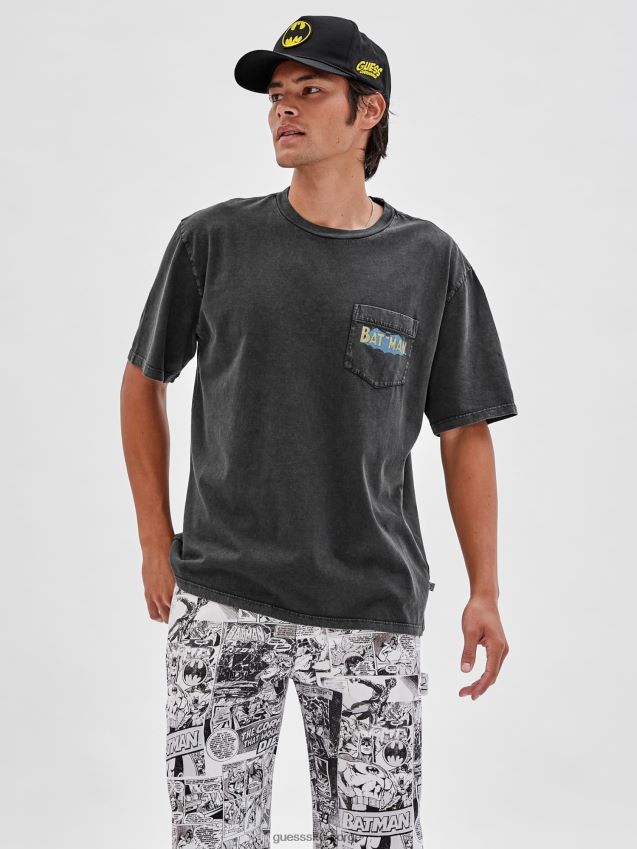 Guess svart multi batman t-skjorte med ryggtrykk svart multi menn F0LJ80678