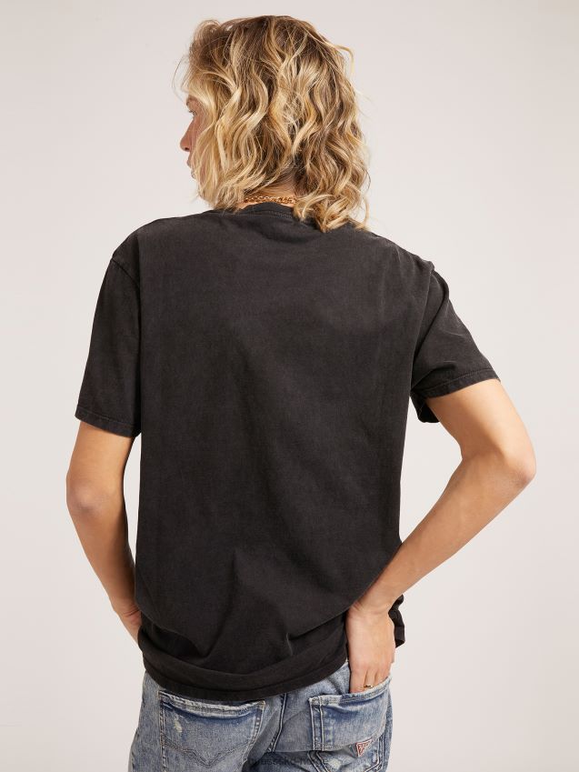 Guess svart multi patch t-skjorte svart multi menn F0LJ801380