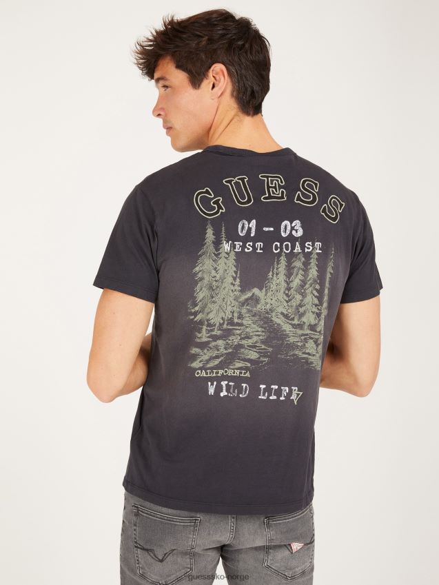 Guess svart patch t-skjorte svart menn F0LJ801149