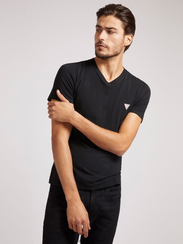 Guess svart super slim t-skjorte svart menn F0LJ80841
