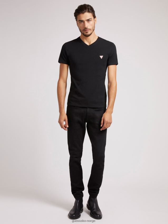 Guess svart super slim t-skjorte svart menn F0LJ80841