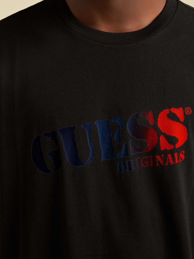 Guess svart t-skjorte med logo foran svart menn F0LJ801076