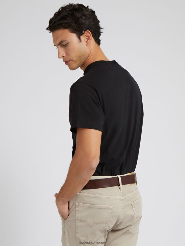 Guess svart t-skjorte med patch foran svart menn F0LJ80326