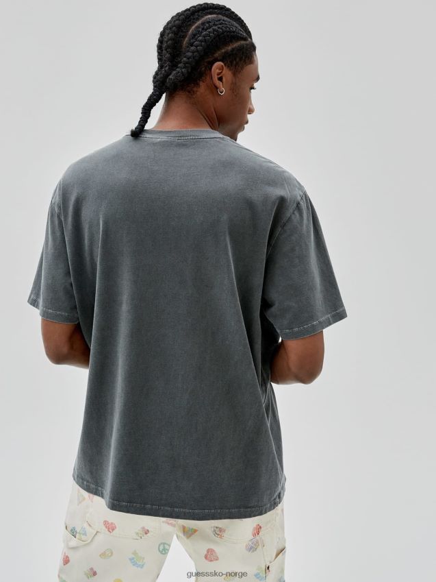 Guess svart t-skjorte med trykk foran svart menn F0LJ80570