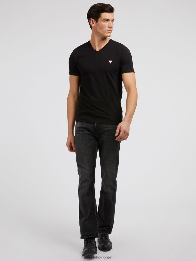 Guess svart t-skjorte med v-hals svart menn F0LJ80623