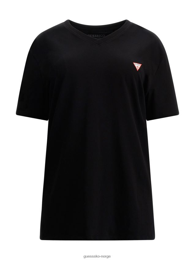 Guess svart t-skjorte med v-hals svart menn F0LJ80623