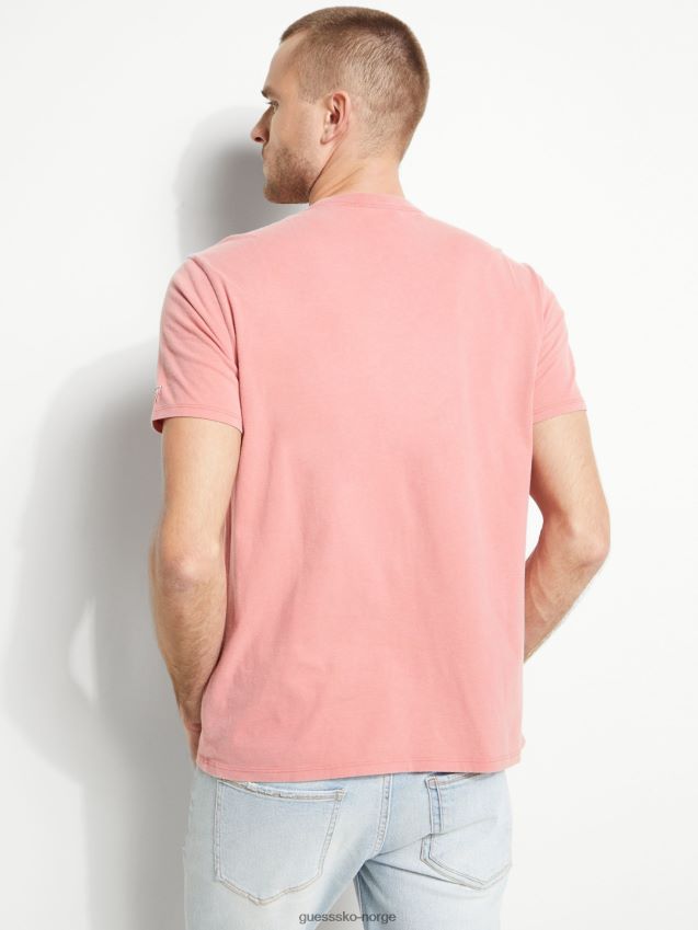 Guess t-skjorte frontlomme rosa rosa menn F0LJ80956
