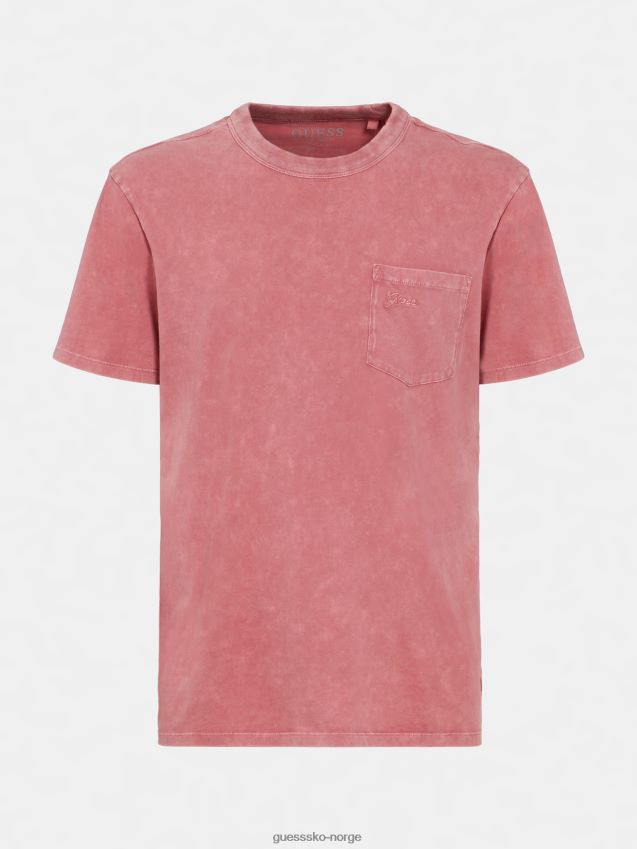 Guess t-skjorte frontlomme rosa rosa menn F0LJ80956
