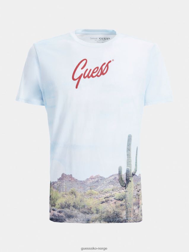 Guess t-skjorte med all-over print hvit multi hvit multi menn F0LJ801560