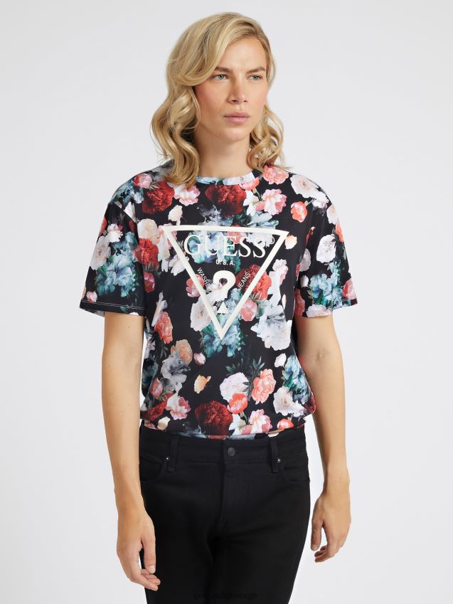 Guess t-skjorte med blomstertrykk hvit multi hvit multi menn F0LJ80131
