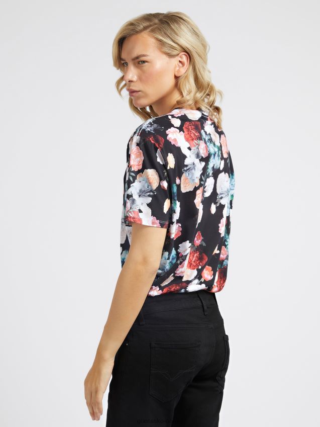 Guess t-skjorte med blomstertrykk hvit multi hvit multi menn F0LJ80131