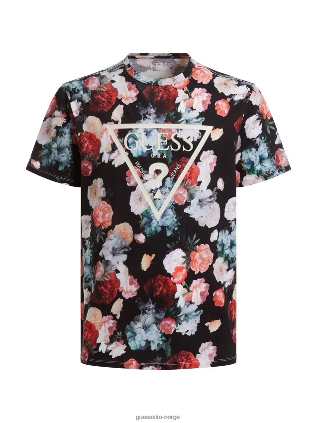 Guess t-skjorte med blomstertrykk hvit multi hvit multi menn F0LJ80131