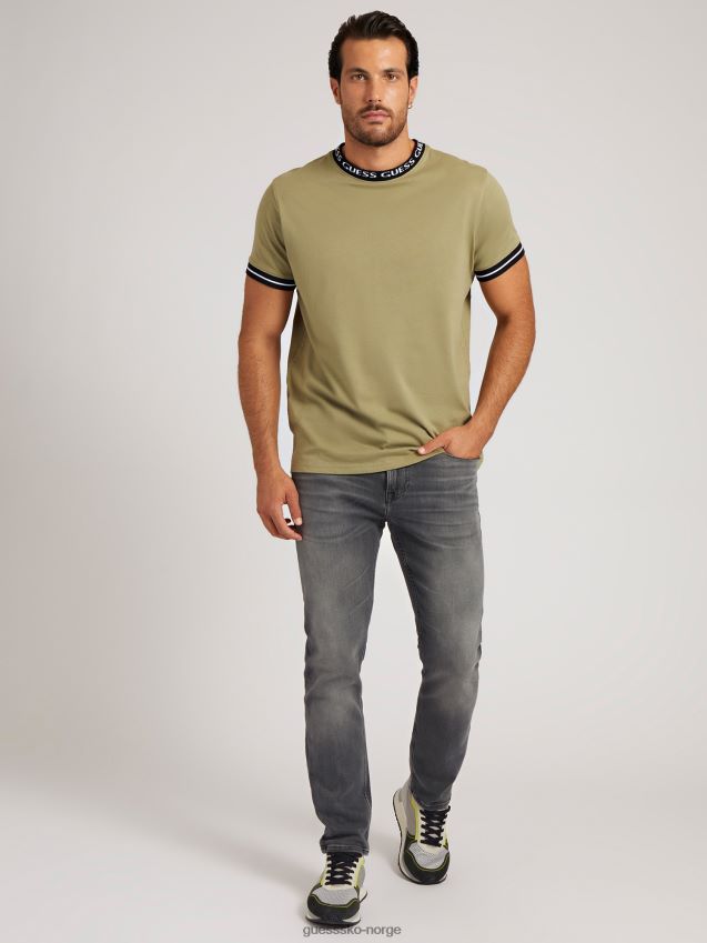 Guess t-skjorte med grønn logobånd grønn menn F0LJ80213
